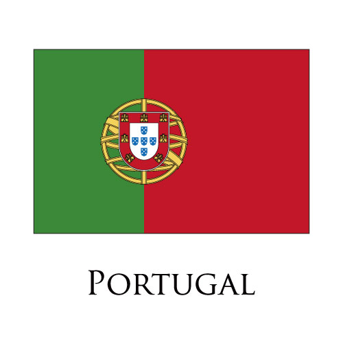 Portugal flag logo iron on paper